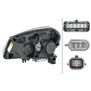 Hella Headlight Headlamp D2R (gas discharge tube) Right fits Nissan Qashqai I