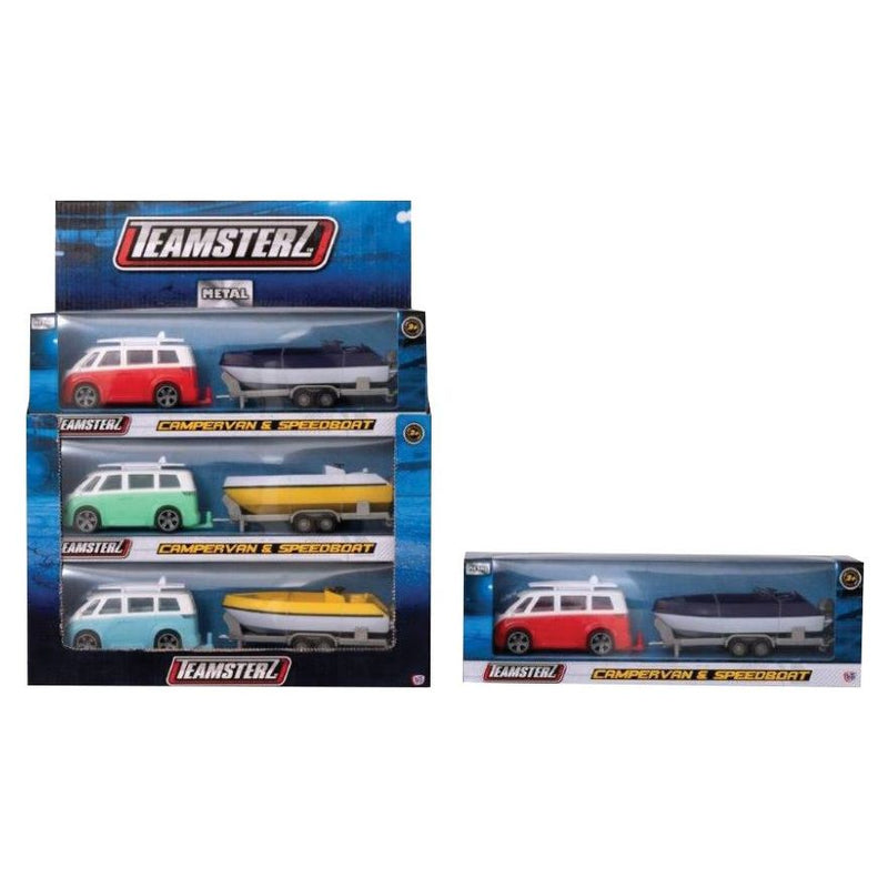 Camper Van Speedboat die cast model set M0032 UK Camping And Leisure - Dynamic Drive