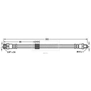 Borg & Beck Brake Hydraulic Hose Line Rear Right BBH7556