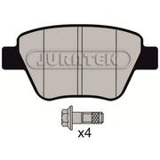 Juratek Rear Brake Pad Set fits Audi A1 2012 on 2.0