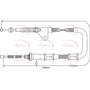 Apec Handbrake Cable Right Rear fits Toyota Avensis 1997-2003 1.6 1.8 2.0
