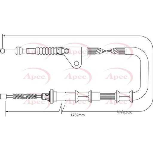 Apec Handbrake Cable Right Rear CAB1415