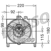 Denso Engine Cooling Fan DER16002