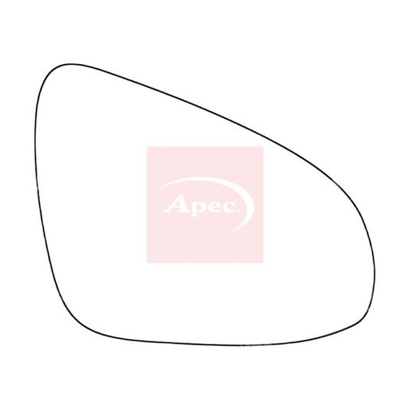 Apec Exterior Wing Mirror Glass Right fits Citroën C1 II 2014-2021 1.0 1.2