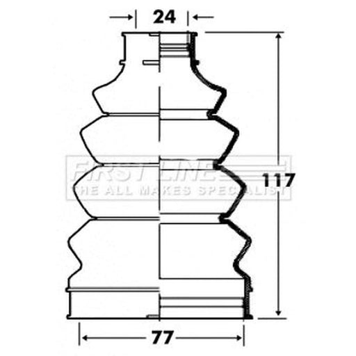 First Line Drive Shaft Bellow Kit Rear Left Thermoplast fits Mazda Tribute