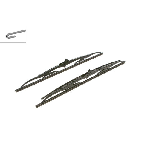 Bosch Front & Rear Super Plus Wiper Blade Set fits Renault Logan I 2007-2015