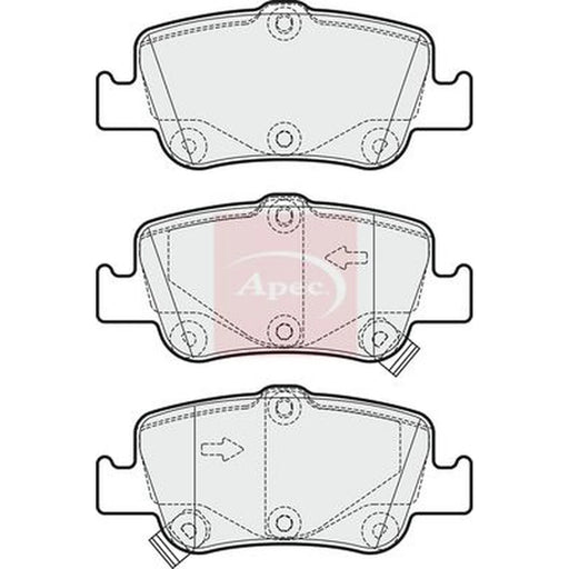 Apec Rear Brake Pad Set PAD1674
