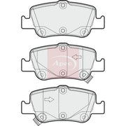 Apec Rear Brake Pad Set fits Toyota Auris 2006-2018 1.2 1.3 1.33 1.4 1.5 1.6