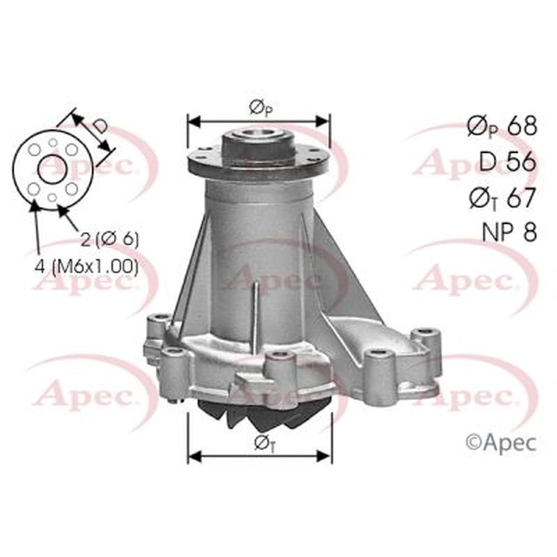 Apec Engine Cooling Water Pump AWP1303