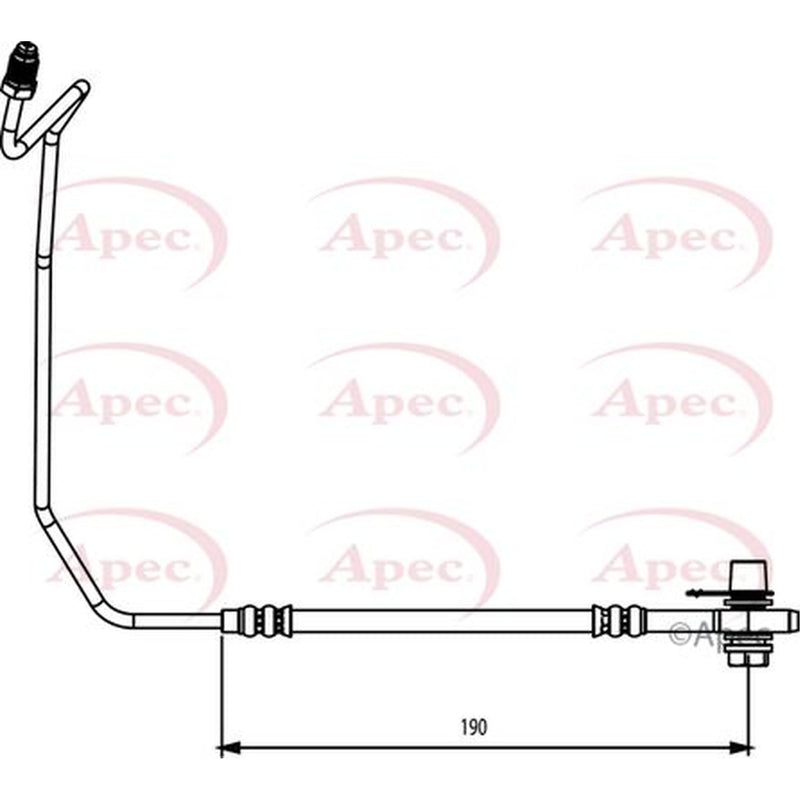 Apec Brake Hydraulic Hose Line Rear Right fits Audi A6 C5 1997-2005