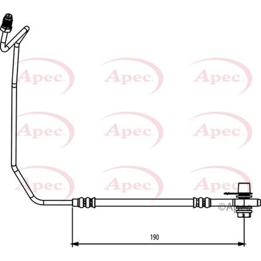 Apec Brake Hydraulic Hose Line Rear Right fits Audi A6 C5 1997-2005