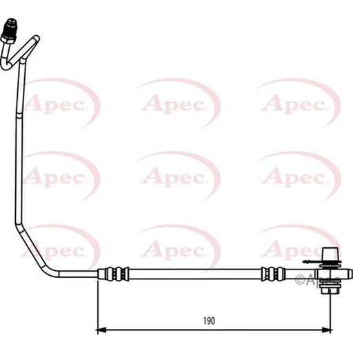 Apec Brake Hydraulic Hose Line outer HOS3873