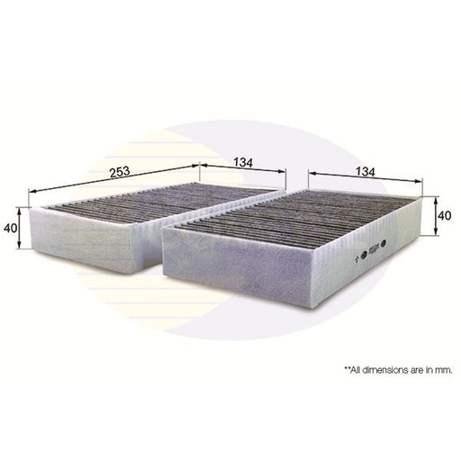 Comline Cabin Air Filter (Pollen Filter) fits Mercedes-Benz Gl-Class 2006-2012