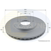 Comline Front Brake Discs & Pads fits Nissan X-Trail I 2001-2013 2.0 2.2 2.5