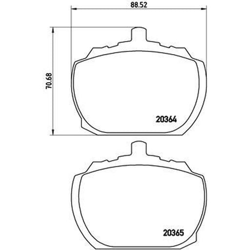 Brembo Front Brake Pad Set fits Ford Transit 1965-1992 1.5 1.6 1.7 2.0 2.4 2.5