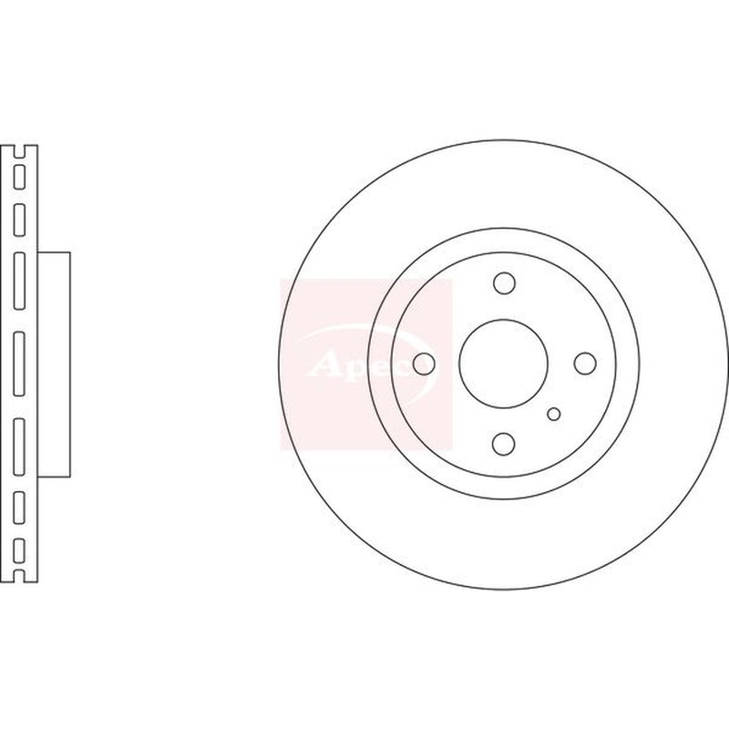 Apec Front Brake Vented Discs & Pads fits Abarth 124 Spider 2016 on 1.4