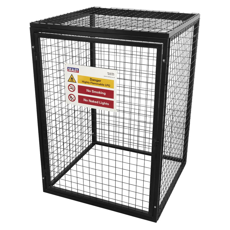 Sealey Safety Cage 4 x 47kg Gas Cylinders GCSC447 Sealey - Dynamic Drive