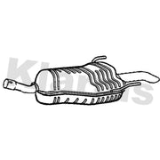 Klarius Box With Tail Pipe Rear fits Opel Astra H 2004-2010 1.6 1.8