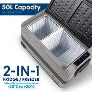 Dellonda Portable Fridge Freezer/Cool Box with LED Display 50L DL14 Dellonda - Dynamic Drive