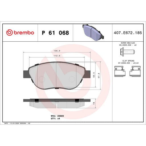 Brembo Front & Rear Brake Discs & Pads fits Peugeot 207 2006-2013 1.6