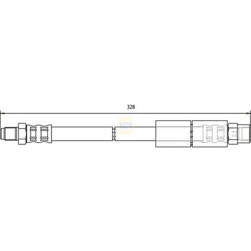 NAPA Brake Hydraulic Hose Line Rear fits BMW 3 1980-1994 2.3 2.5 2.7