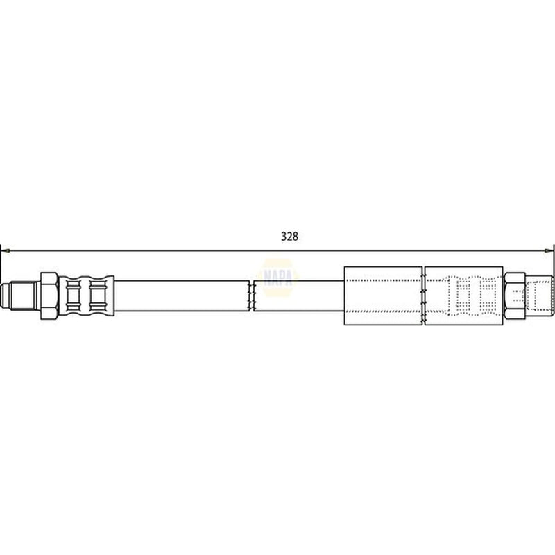 NAPA Brake Hydraulic Hose Line Rear NBH1020
