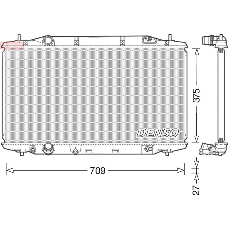 Denso Engine Radiator fits Honda Civic IX 2012-2016 2.2