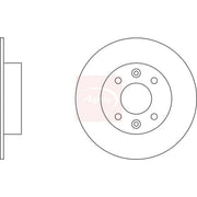 Apec 2 x Solid Front Brake Discs DSK184-x2