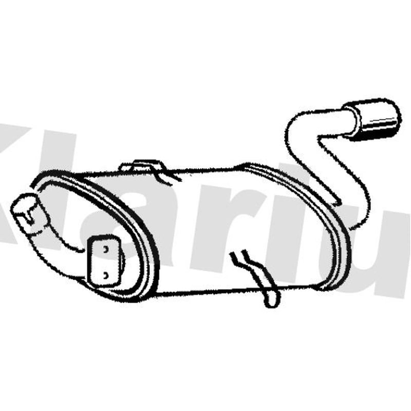 Klarius Box With Tail Pipe Rear fits Volvo S90 I 1997-1998 2.9