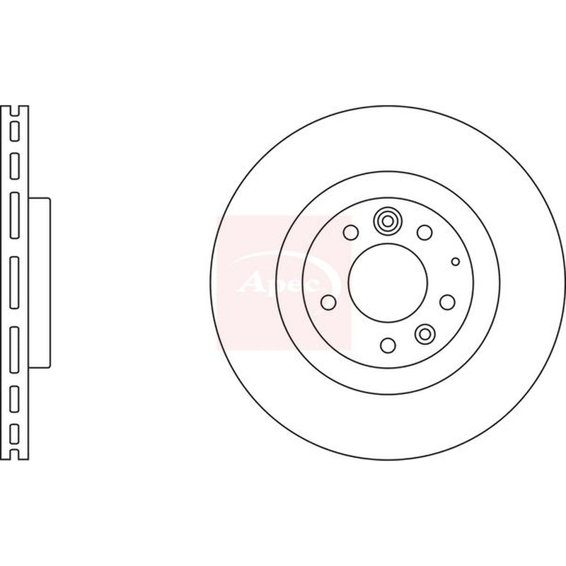 Apec 2 x Vented Brake Discs fits Mazda RX-8 2003-2012 1.3