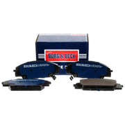 Borg & Beck Front Brake Vented Discs & Pads fits Honda Civic VII 2002-2005 1.7