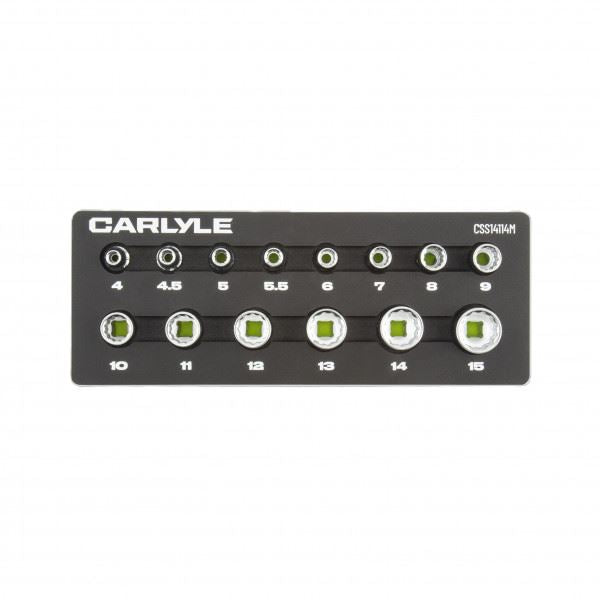 Carlyle Tools 14Pc 1/4 Drive 12 Point Socket Set 4mm To 15mm - image 1