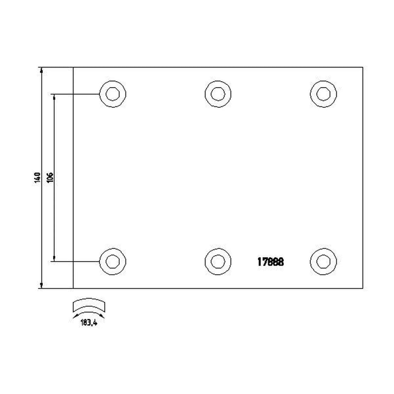 Textar Textar Cv Brake Lining Set 1788804 1788804