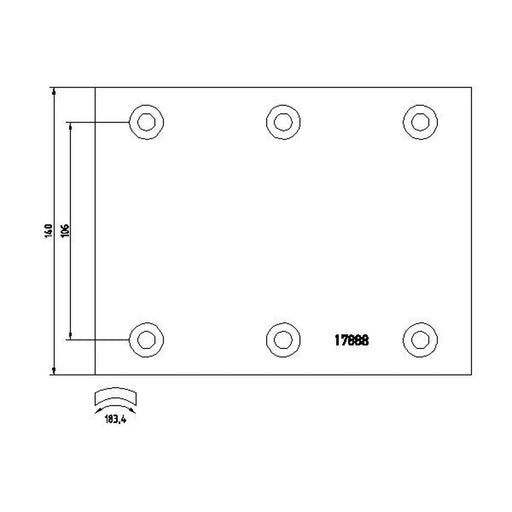 Textar Textar Cv Brake Lining Set 1788804 1788804