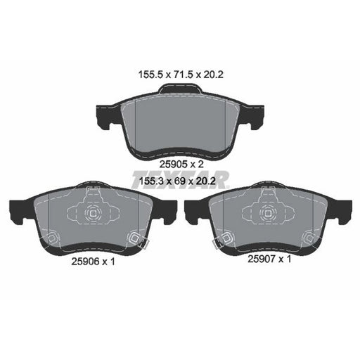 Textar Front Brake Pad Set 2590501