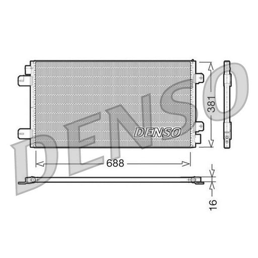Denso Air Conditioning Condenser fits Nissan Interstar 2002-2006