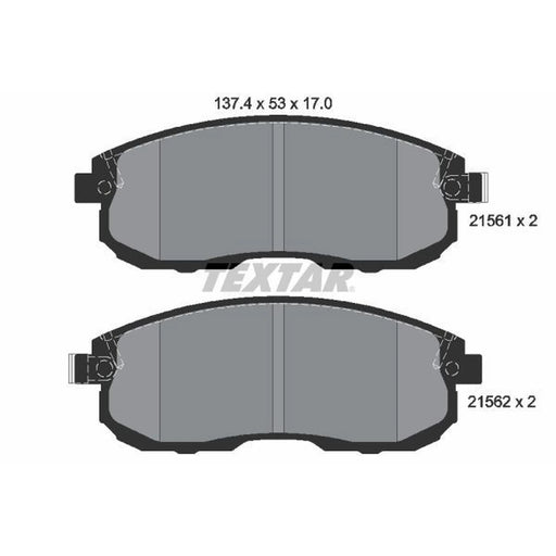 Textar Front Brake Pad Set 2156201