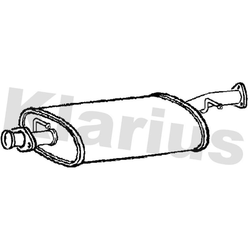 Klarius Box With Centre Pipe Centre fits Land Rover Discovery 1998-2004 2.5