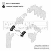 First Line Intercooler Turbo Charge Air Hose fits Citroën Berlingo 2005-2011 1.6