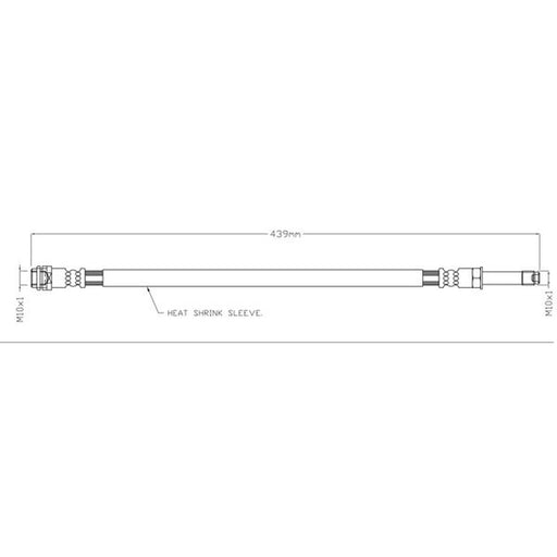 Juratek Brake Hydraulic Hose Line Rear fits Mercedes-Benz Sprinter 3,5-T