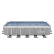 Dellonda Steel Frame Rectangular Swimming Pool - Step Ladder & Filter Pump 21ft Dellonda - Dynamic Drive