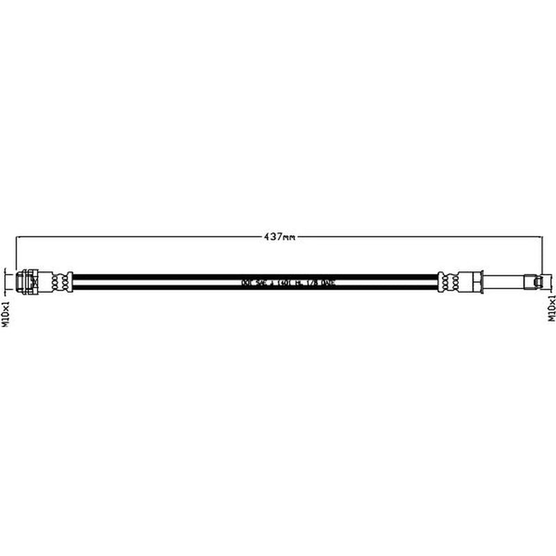 Juratek Brake Hydraulic Hose Line Right JBH1171