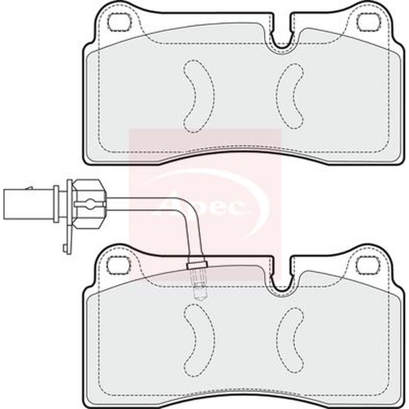 Apec Rear Brake Pad Set fits Audi Q7 2008-2014 6.0