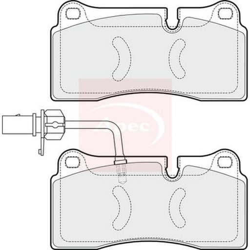 Apec Rear Brake Pad Set fits Audi Q7 2008-2014 6.0