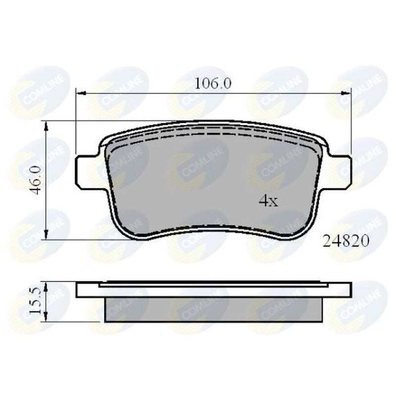 Comline Front & Rear Brake Discs & Pads fits Renault Megane III 2013-2015 2.0