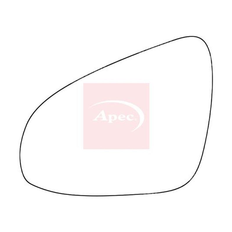 Apec Exterior Wing Mirror Glass Left fits Citroën C1 II 2014-2021 1.0 1.2