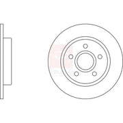 Apec 2 x Solid Rear Brake Discs SDK6705-x2