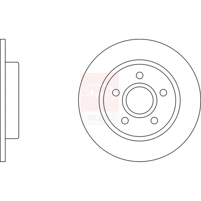 Apec 2 x Solid Rear Brake Discs SDK6705-x2