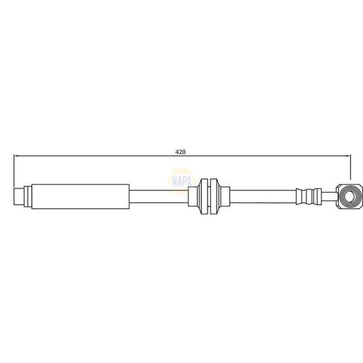 NAPA Brake Hydraulic Hose Line Front fits Chevrolet Cruze 2009 on 1.6