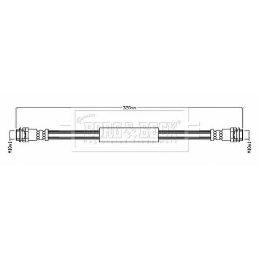 Borg & Beck Brake Hydraulic Hose Line Rear Right BBH8813